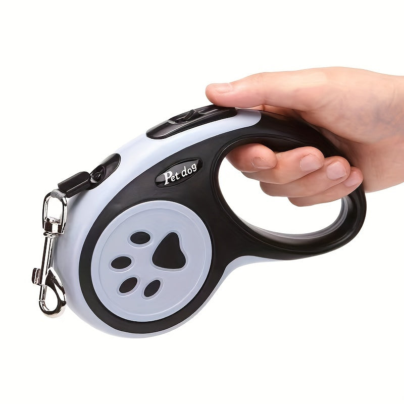 RetractablePaw Print Nylon Dog Leash