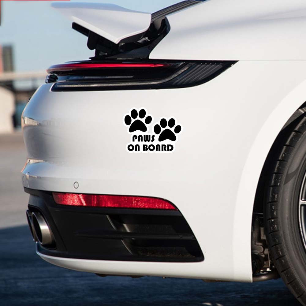 Vibrant Paw Print Vinyl Decal