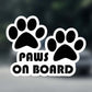 Vibrant Paw Print Vinyl Decal