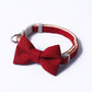 1pc Plaid Print Pet Adjustable Bow Tie Collar Necktie