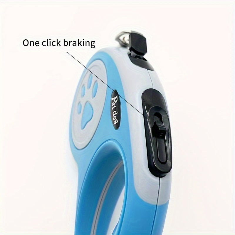 RetractablePaw Print Nylon Dog Leash