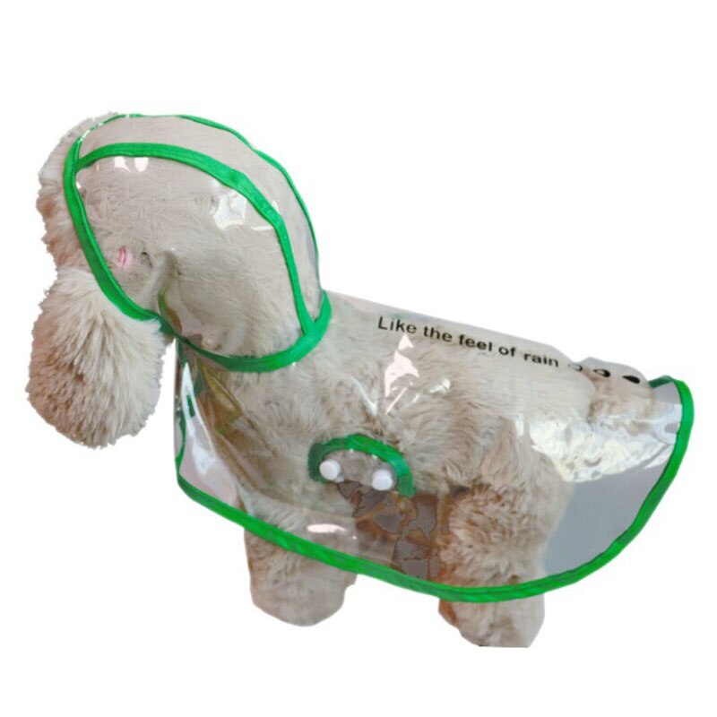 Dog Transparent Raincoat Pet Waterproof And Fashionable PU For Pets