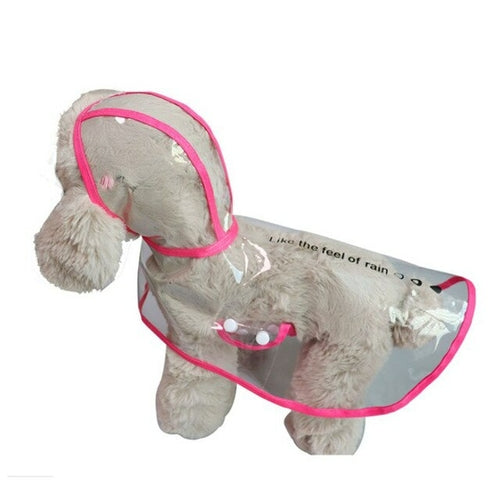 Dog Transparent Raincoat Pet Waterproof And Fashionable PU For Pets