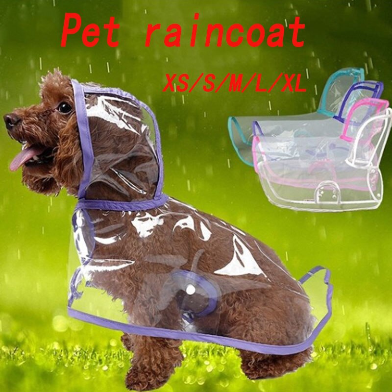 Dog Transparent Raincoat Pet Waterproof And Fashionable PU For Pets