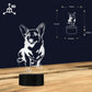 Cardigan Welsh Corgi Dog 3D Optical Illusion Night Light Table Lamp