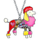 Bonsny Enamel Alloy Fashion Poodle Dog Necklace