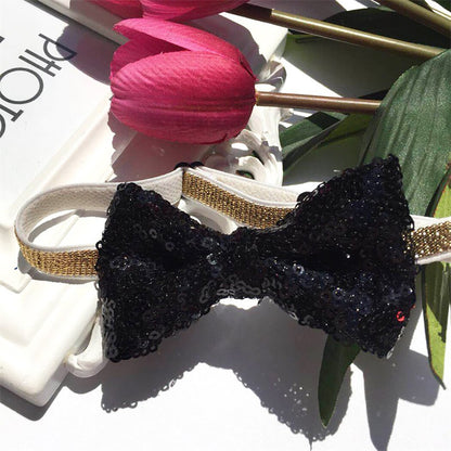 Lovely Sequin Pets Bow Tie Grooming Accessories Cute Dog