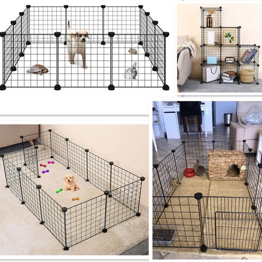 Foldable Pet Playpen Iron Fence