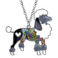 Bonsny Enamel Alloy Fashion Poodle Dog Necklace