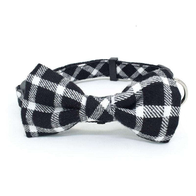 Dog Collar with Bow Tie and Leash Set