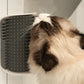 Cat Massage Brush; Self Groomer Comb With Catnip Cat Rubs