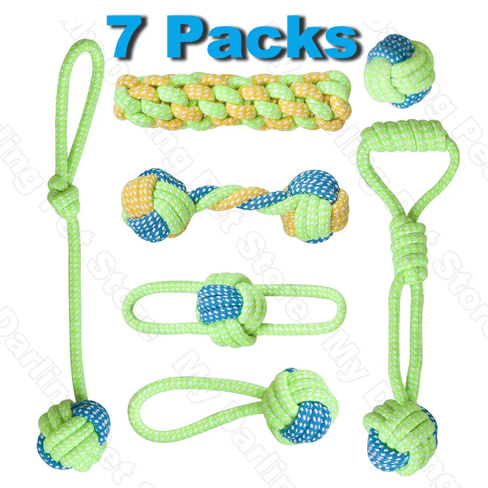 Cotton Rope Mini Dog Chew Toys Ball for Teeth Hygein