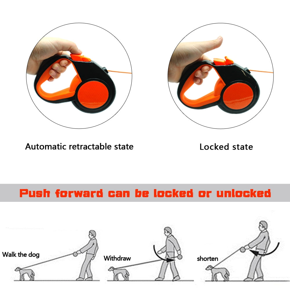 Retractable Dog Leash  3m 5m 8m