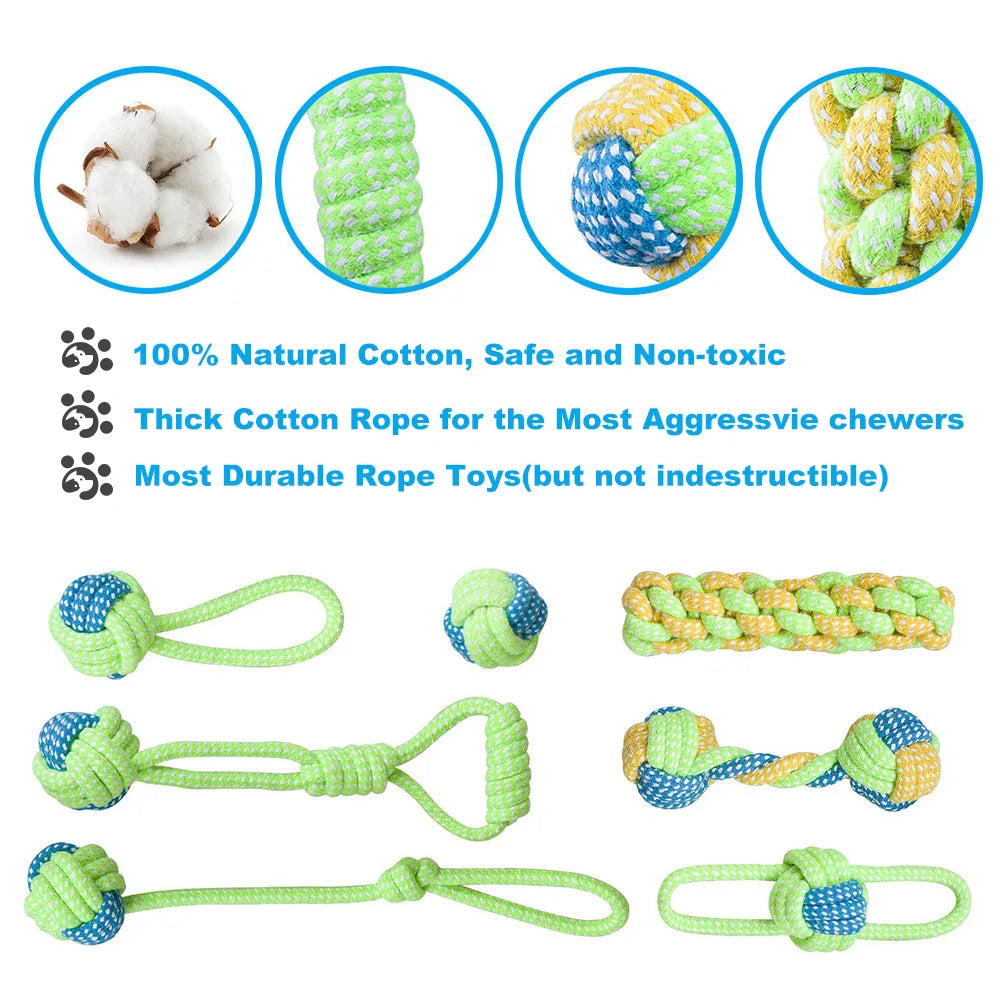 Cotton Rope Mini Dog Chew Toys Ball for Teeth Hygein