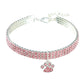 Paw Rhinestone Dog Collar