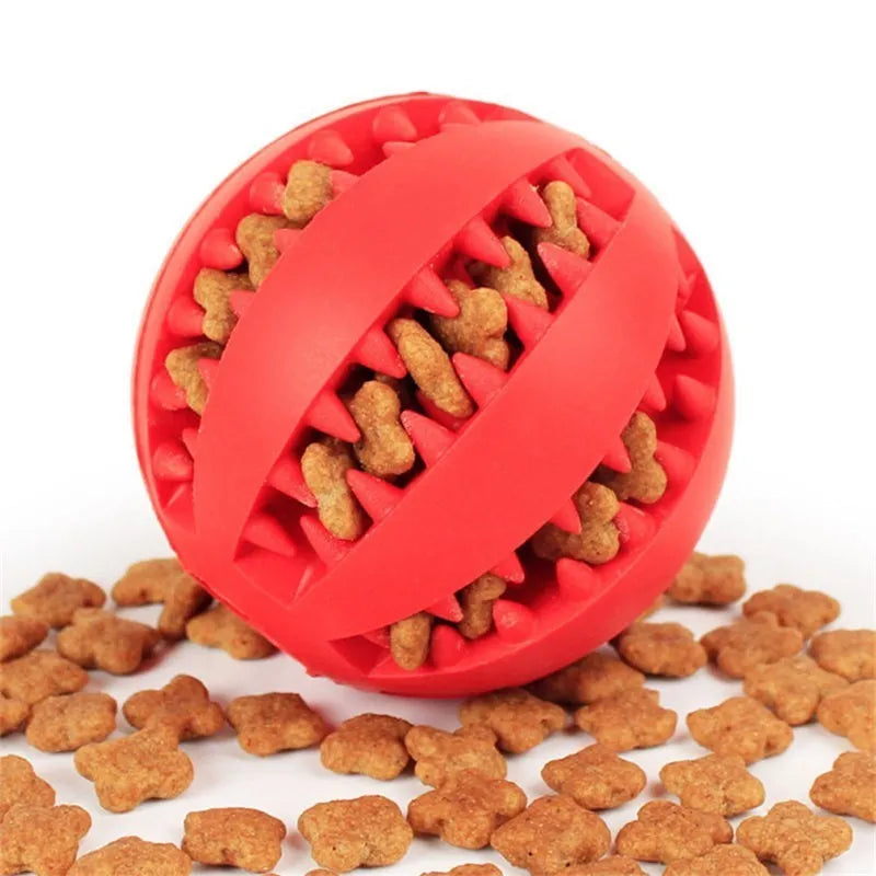 5/7/11cm Rubber Ball Interactive Treat Dispenser and Teeth Cleaner