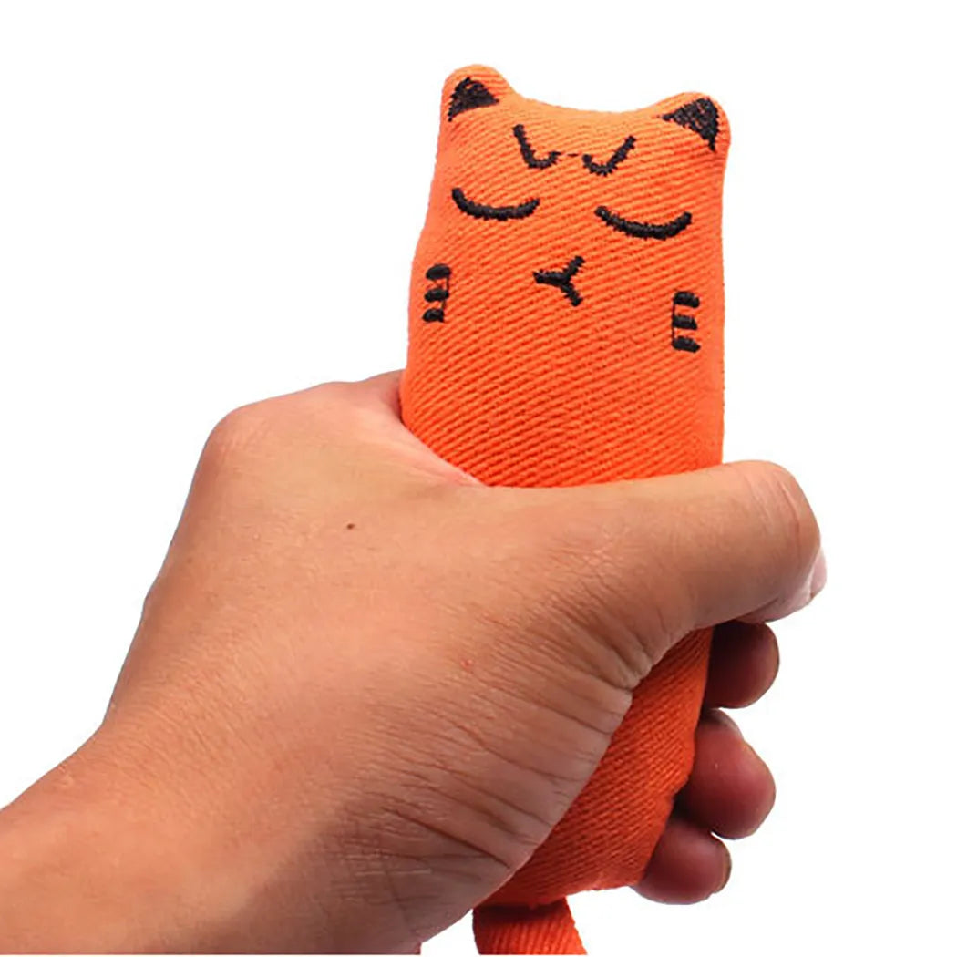 Cat Grinding Catnip Toys Funny Interactive Plush Cat Toy Pet Kitten Chewing Toy Claws Thumb Bite Cat mint For Cats Teeth toys