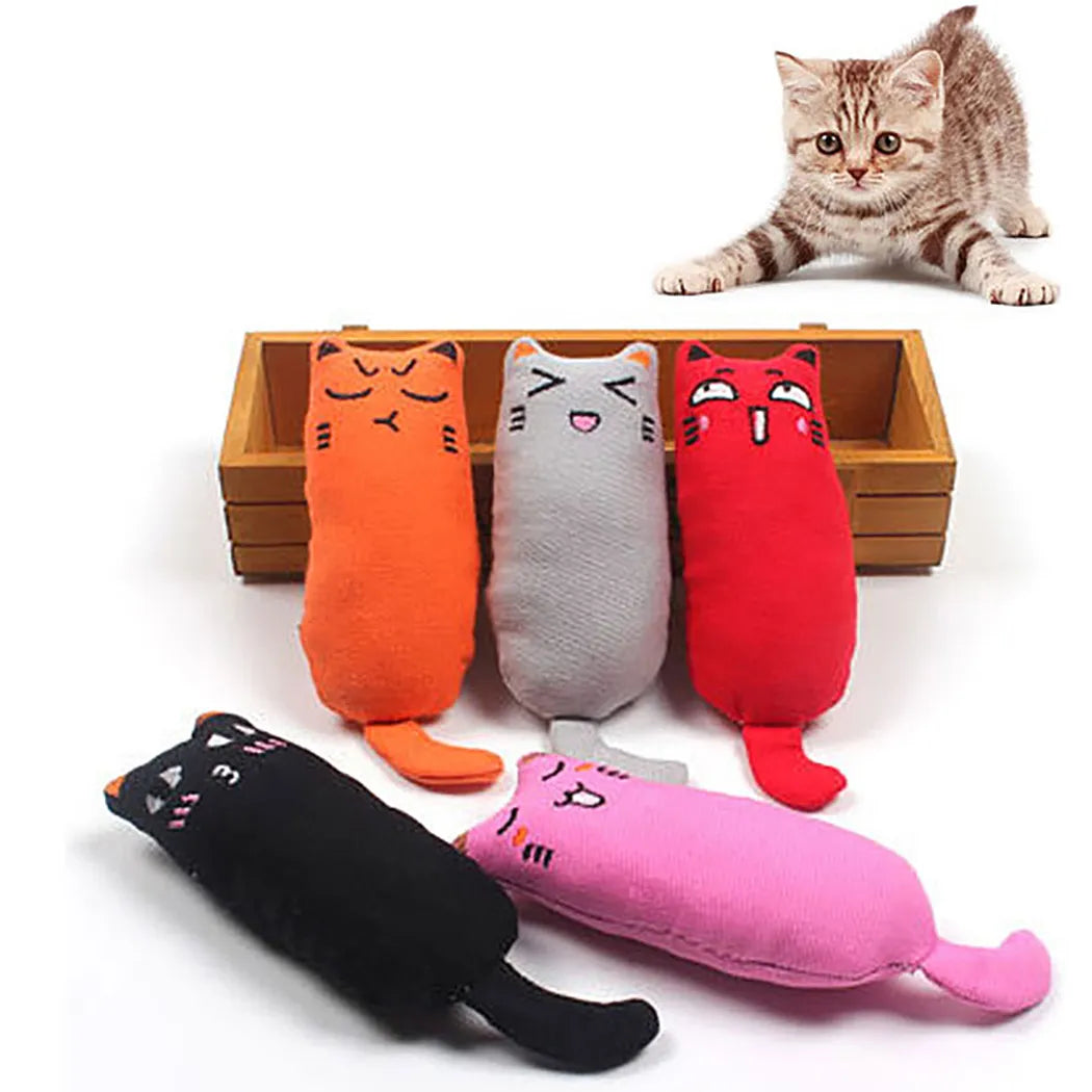 Cat Grinding Catnip Toys Funny Interactive Plush Cat Toy Pet Kitten Chewing Toy Claws Thumb Bite Cat mint For Cats Teeth toys