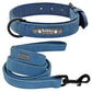 Personalized Dog Collar and Leash Leather