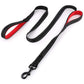 Reflective Padded Dog Leash Two Handle Durable