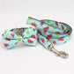 Watermelon Dog Collar Bow Tie with Metal Buckle