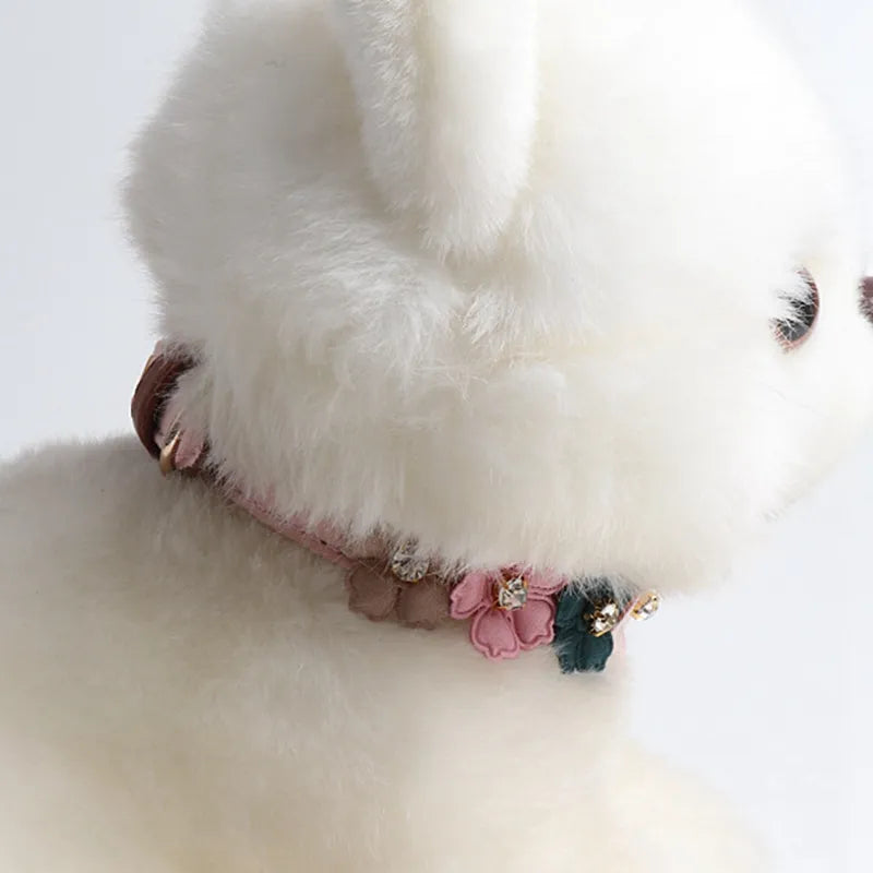 Small and Medium Flower Collar with Diamond Accents