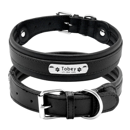 Personalized Genuine Leather Dog Collar