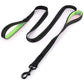 Reflective Padded Dog Leash Two Handle Durable