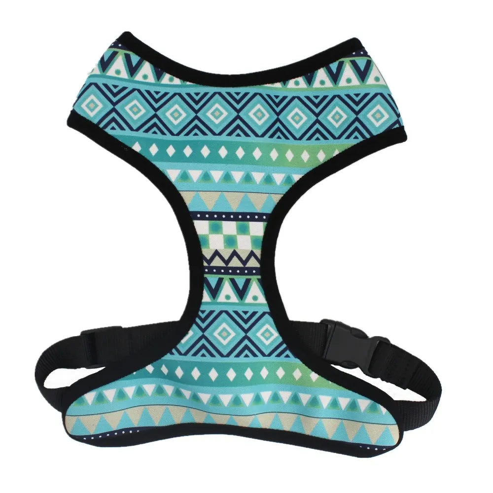 Geometry Dog collar Bow leash harness and bandana gift set