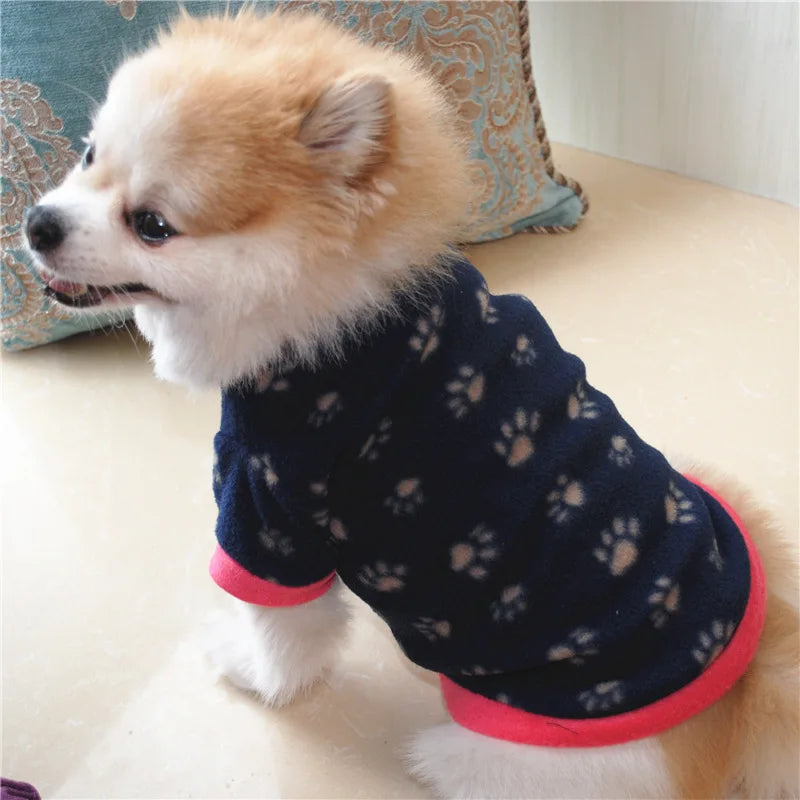 Warm Fleece Printed Pet T-shirts