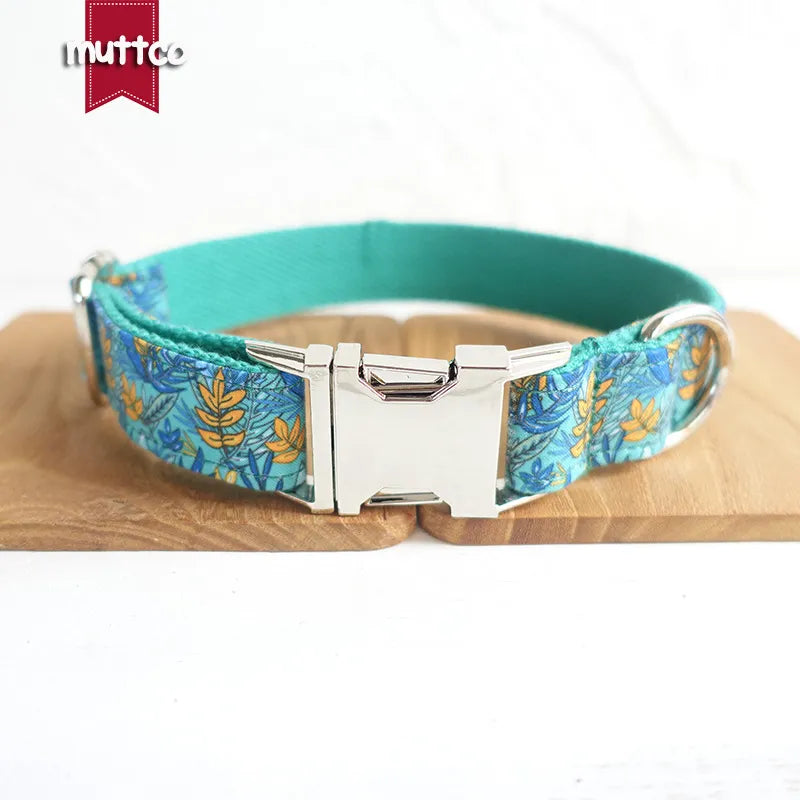 MUTTCO Collection THE LEAF Bow Tie Collar And Leash Set