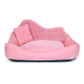 Luxury Dog Sofa Pink/Gray Rhinestone Pet Bed