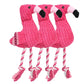 Cute Plush Flamingo Pet Squeaky Chew Toys