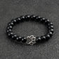 Matte Lava Beaded Bracelets Bangles Charm Paw Print