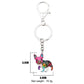 Bonsny Enamel Alloy Rhinestone French Bulldog/Pug Dog Key Chains