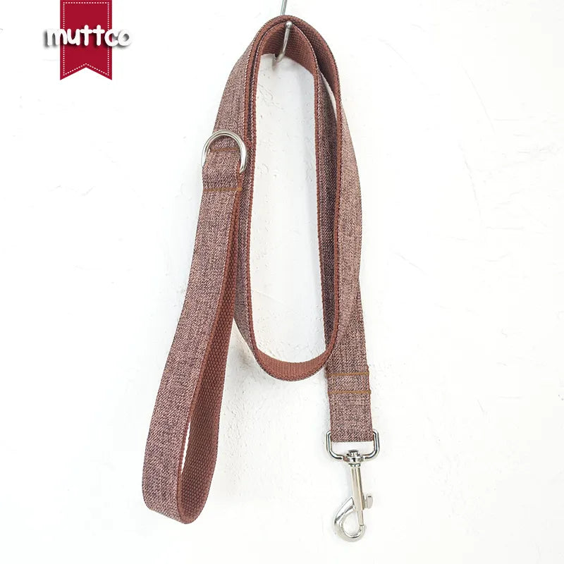 MUTTCO Collection THE BROWN SUIT Bow Tie Collar And Leash Set