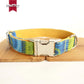 MUTTCO Collection THE FOLK BLUE Bow tie Collar And Leash Set