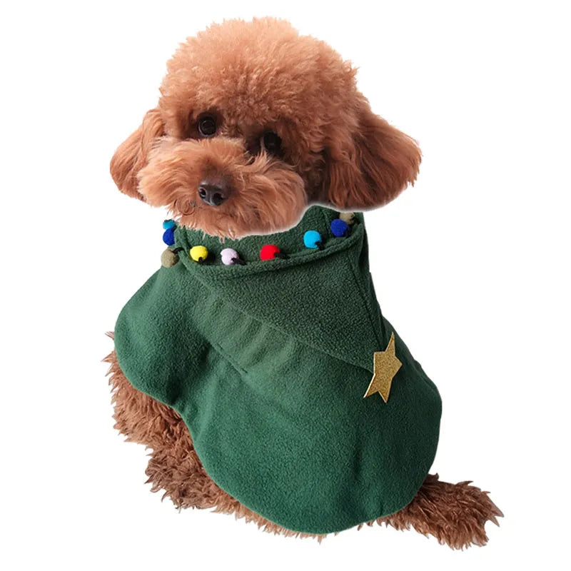 Christmas Tree Style Dog Clothes Pet Dog Cloak