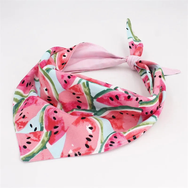 pink watermelon Dog Collar Bow Tie  with Metal Buckle Big and Small Dog&Cat Collar