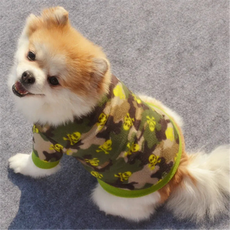 Warm Fleece Printed Pet T-shirts