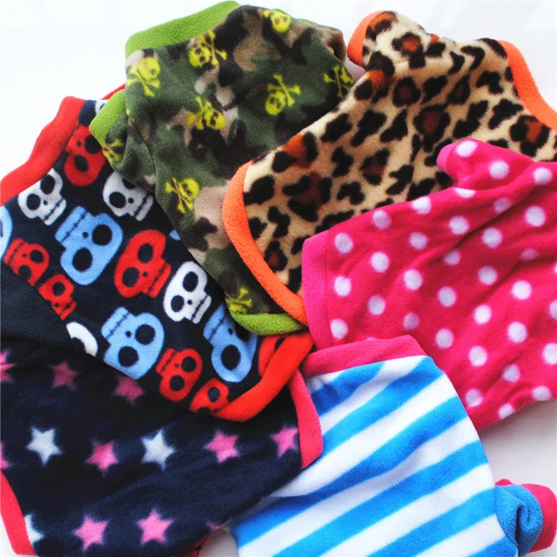 Warm Fleece Printed Pet T-shirts