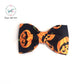 Halloween pumpkin collar and leash set with bow tie