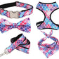 Dream Purple Dog Collar Bow Leash Harness Sets