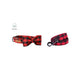 Unique Style Paws Christmas Plaid  Dog Collar And Leash Set Gift for