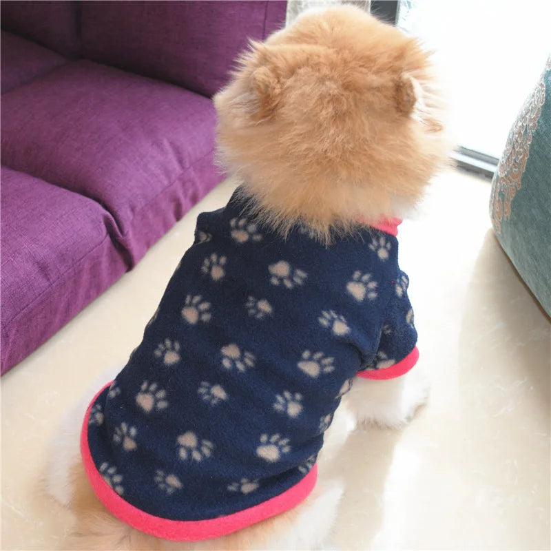Warm Fleece Printed Pet T-shirts