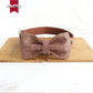 MUTTCO Collection THE BROWN SUIT Bow Tie Collar And Leash Set