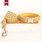 MUTTCO Collection THE LEMON PLAID Bow Tie Collar And Leash Set