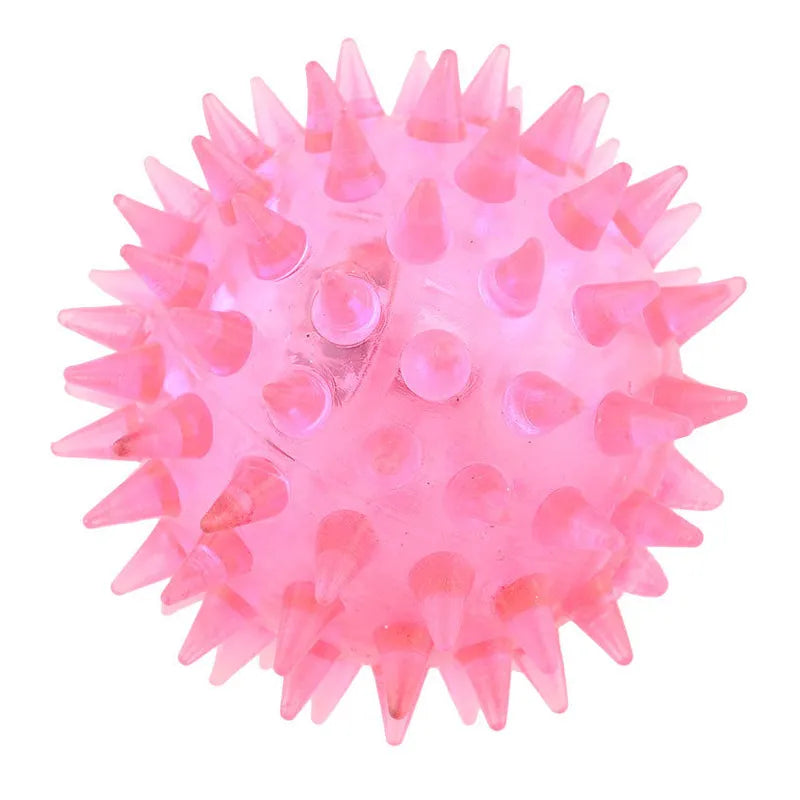 Pet Flashing Light Up Spikey Ball Toy