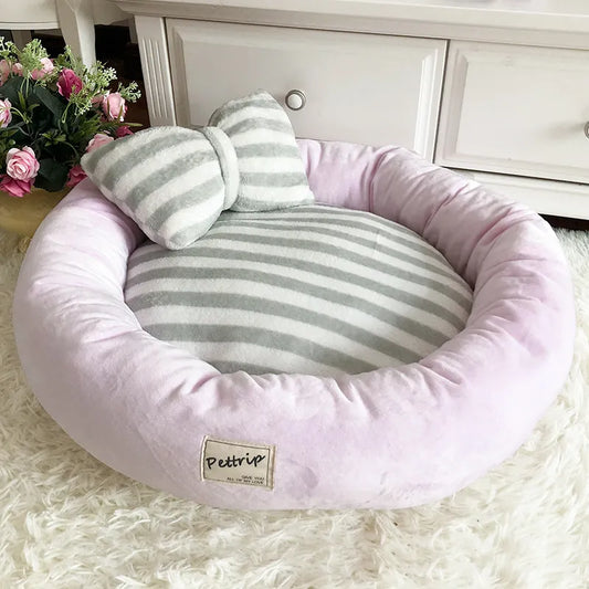 Plush Round Pet Bed