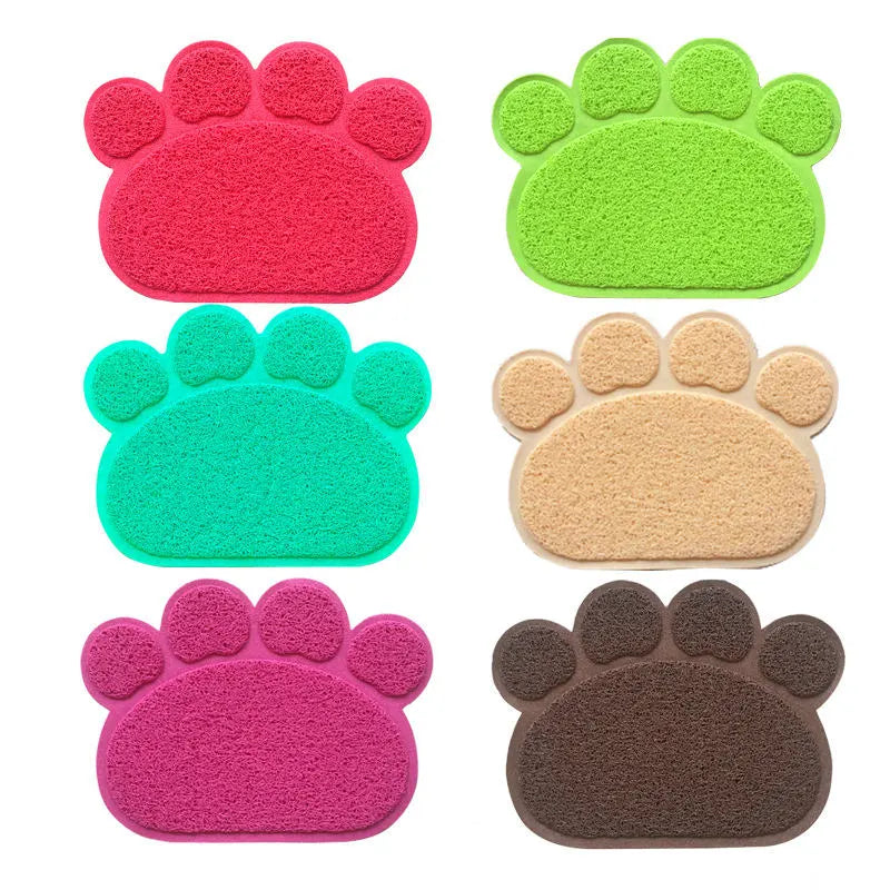 Paw Print Litter Mat Waterproof